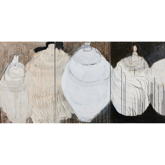 Dusk and Dust Vessel Composition Triptych