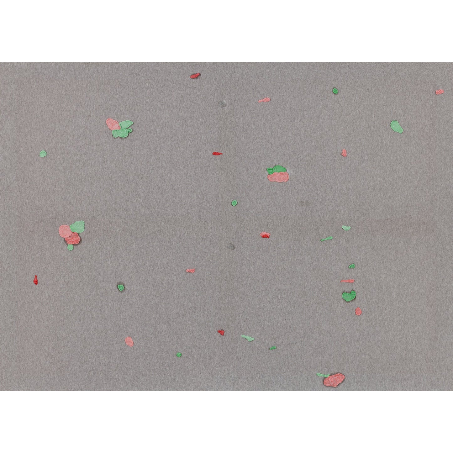 red and green chewing gum painting