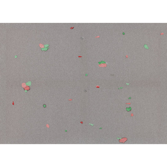 red and green chewing gum painting