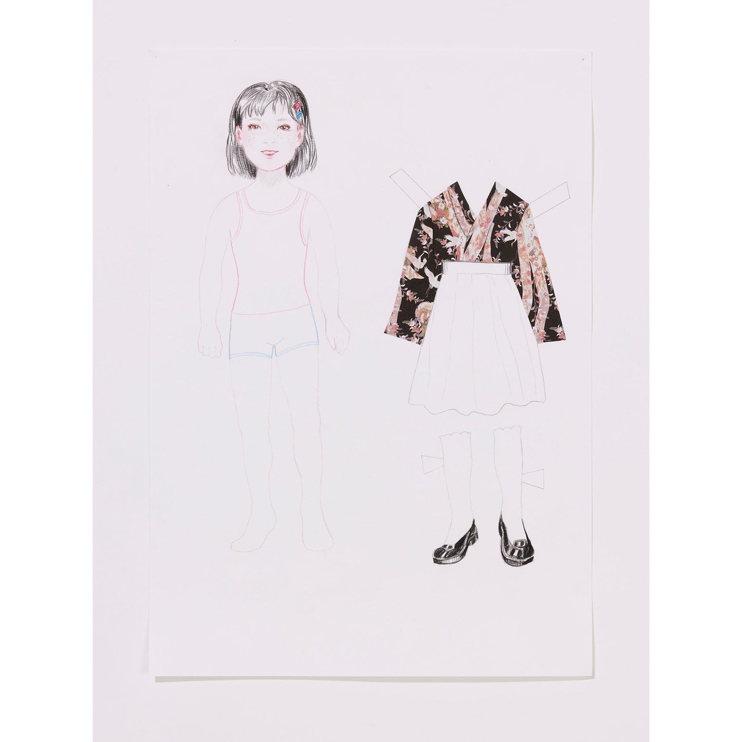 Semi Traditional Blouse Paper Doll